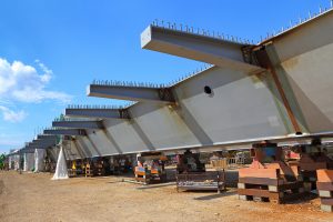 Stahlbau auf der Vormontagefläche