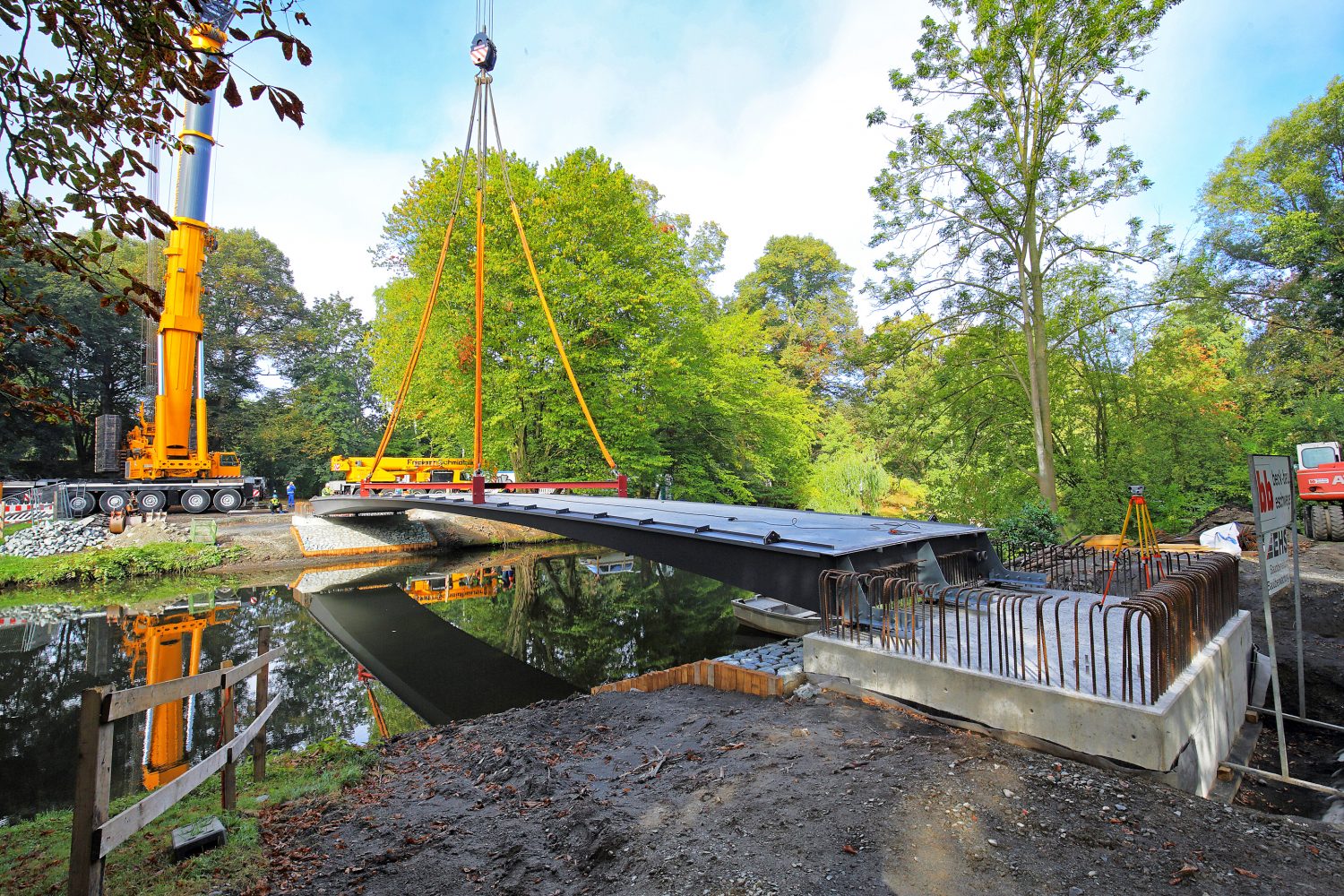 Hennebergbrücke Baustelle von oben