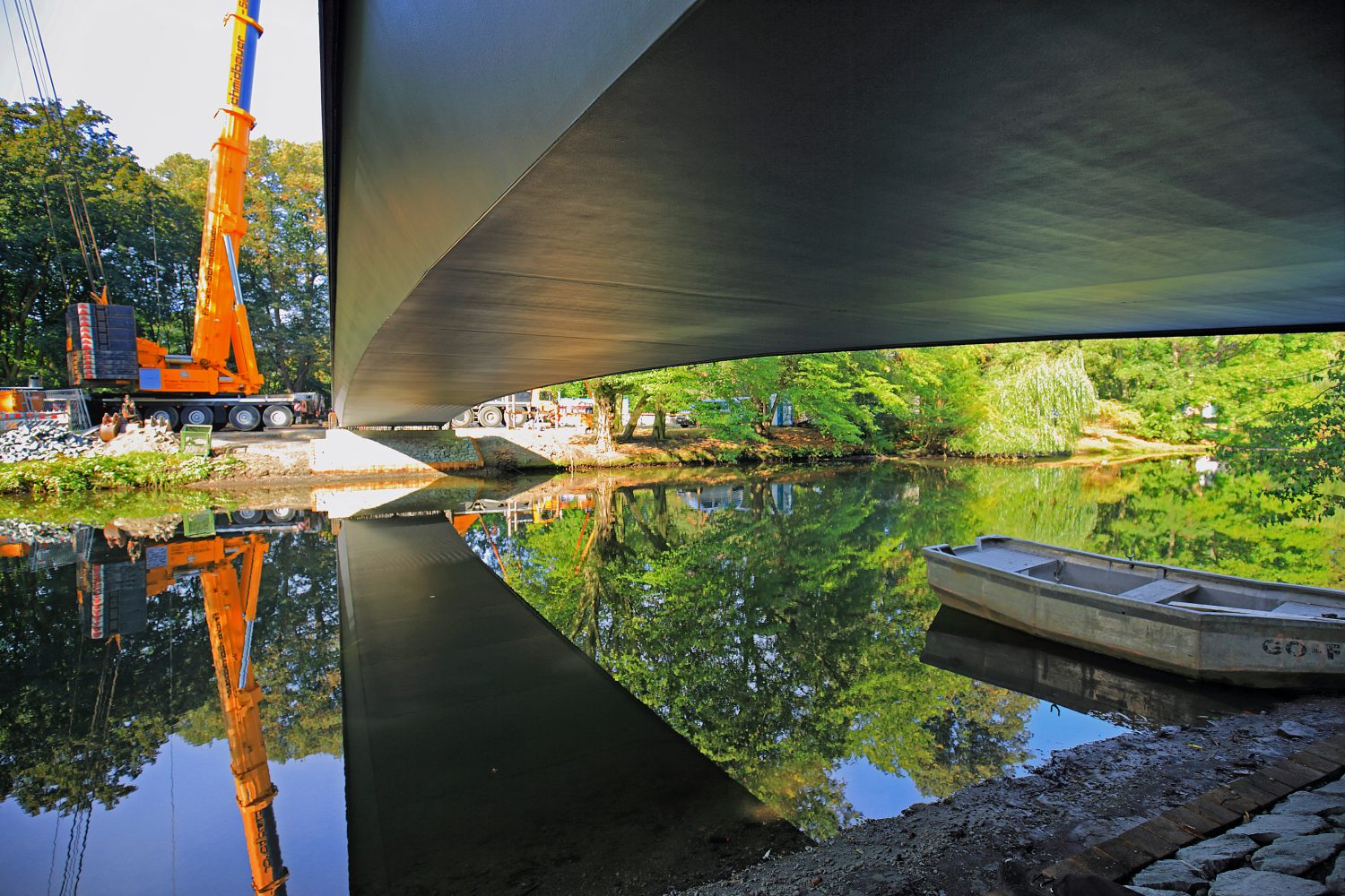 Hennebergbrücke Baustelle von unten