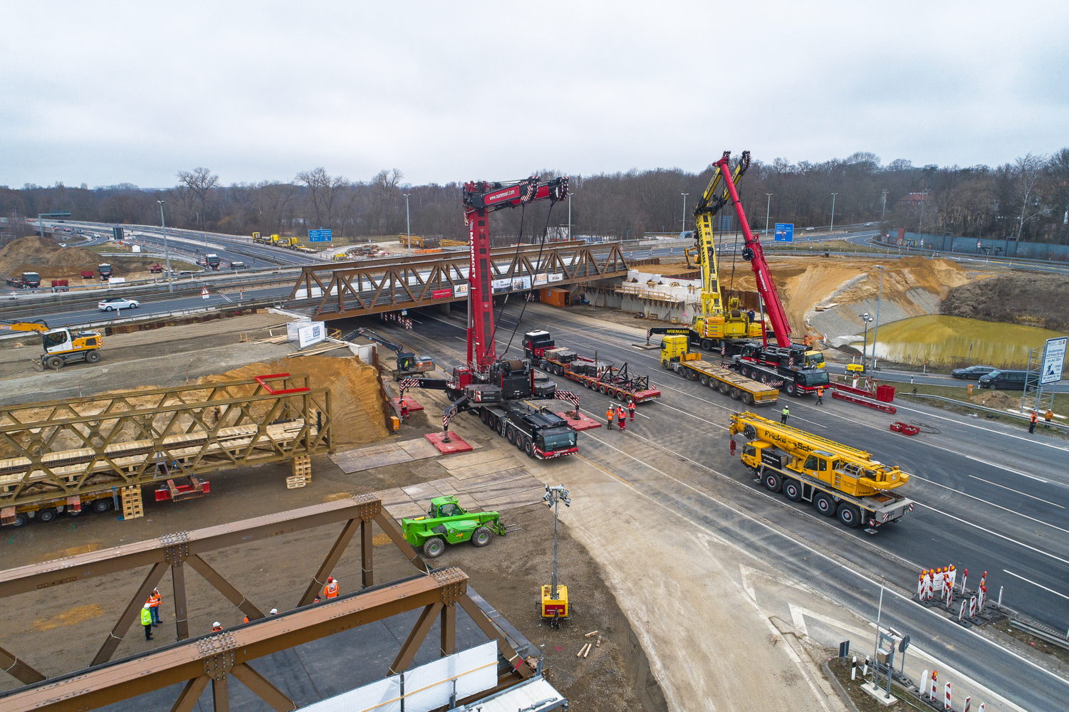 Brücken Baustelle Legrand von oben